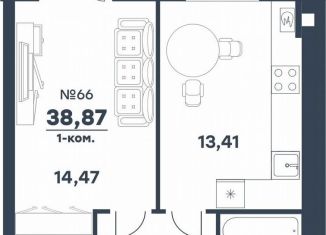 Продам однокомнатную квартиру, 38.9 м2, Волгоградская область