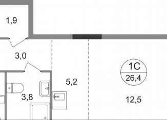 Продается квартира студия, 26.4 м2, Москва