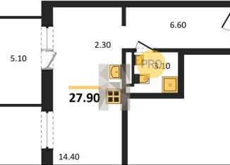 Продам квартиру студию, 27.9 м2, Новосибирск, метро Октябрьская, улица Гаранина, 4