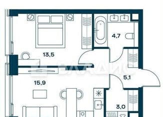 Продажа однокомнатной квартиры, 42.2 м2, Москва, САО