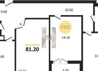 Продаю трехкомнатную квартиру, 81.2 м2, Воронеж, улица Красных Партизан, 35