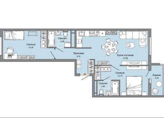 Продается 2-ком. квартира, 67 м2, Ульяновск, жилой комплекс Ультраград, 2, Засвияжский район