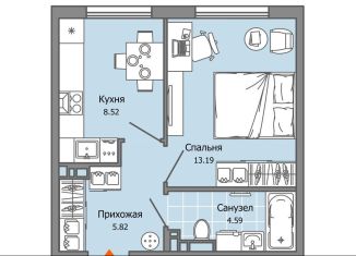 Продается 1-ком. квартира, 32 м2, Ульяновск, жилой комплекс Город Новаторов, 3