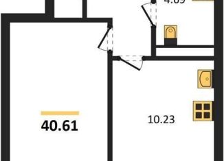 Однокомнатная квартира на продажу, 40.6 м2, Воронеж, улица 45-й Стрелковой Дивизии, 259/27