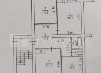 Продам трехкомнатную квартиру, 77.9 м2, Обь, улица Кирова, 1А