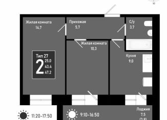 Продается 2-ком. квартира, 47.2 м2, Сыктывкар