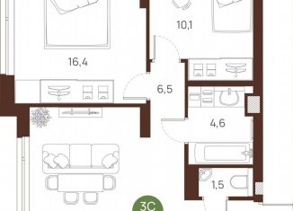 Продам 2-комнатную квартиру, 59.5 м2, Новосибирск, метро Октябрьская