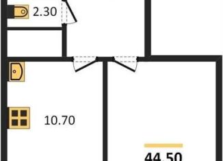 1-ком. квартира на продажу, 44.5 м2, Воронеж, ЖК Высота, Краснознамённая улица, 57/4