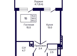 Продается 1-ком. квартира, 43.2 м2, Новосибирск, Заельцовский район, улица Ляпидевского, 5