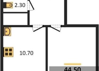 Продажа 1-комнатной квартиры, 44.5 м2, Воронеж, ЖК Высота, Краснознамённая улица, 57/4