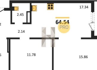 Продам 2-ком. квартиру, 64.5 м2, Новосибирская область