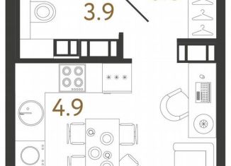 Продам квартиру студию, 23.6 м2, Санкт-Петербург, Фрунзенский район