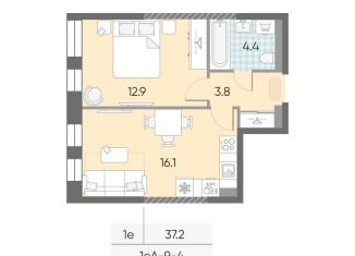 Продается 1-комнатная квартира, 37.2 м2, Москва, станция Верхние Котлы