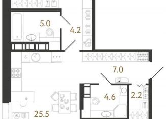 2-комнатная квартира на продажу, 82 м2, Санкт-Петербург, метро Фрунзенская