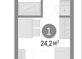 Квартира на продажу студия, 24.2 м2, Новосибирск