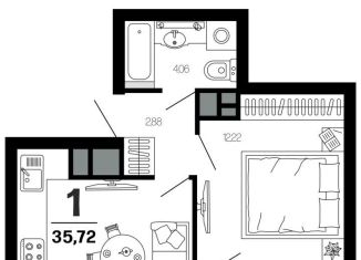 Продам 1-комнатную квартиру, 35.7 м2, Рязань, Московский район