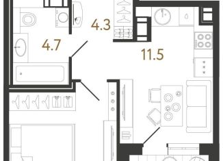 1-ком. квартира на продажу, 31.5 м2, Санкт-Петербург, метро Фрунзенская