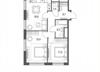 Продам 3-ком. квартиру, 57.9 м2, Москва, станция Бульвар Рокоссовского, Тагильская улица, 2к1