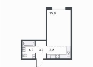 Продаю квартиру студию, 26.4 м2, Киров, ЖК Ривер Парк, Прибрежный бульвар, 6