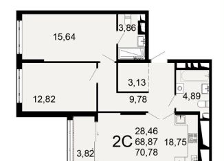 Продажа 2-ком. квартиры, 70.8 м2, Рязань, Льговская улица, 8