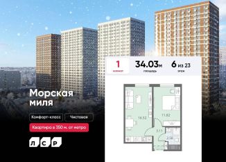 Продается однокомнатная квартира, 34 м2, Санкт-Петербург, Красносельский район