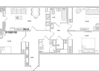 Продаю 3-комнатную квартиру, 86 м2, Санкт-Петербург, Белоостровская улица, 10к2, метро Выборгская