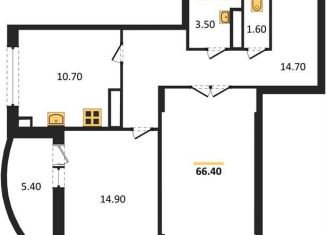 Продаю 2-комнатную квартиру, 66.3 м2, Воронеж, Краснознамённая улица, 57/5