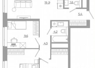 Продаю 3-комнатную квартиру, 70 м2, Екатеринбург, метро Ботаническая