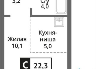 Продажа квартиры студии, 22.3 м2, поселок Светлые Горы, жилой комплекс Смарт Квартал Лесная Отрада, к4