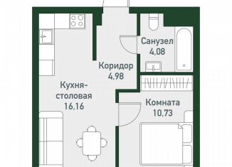 Продам 1-ком. квартиру, 35.6 м2, Челябинская область, Кременкульская улица, 15