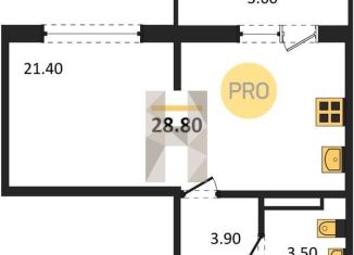 Квартира на продажу студия, 28.8 м2, посёлок Садовый, микрорайон Околица, 13С