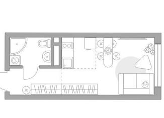 Квартира на продажу студия, 18.8 м2, Москва, метро Нагатинская