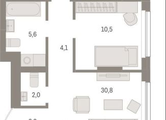 Продажа 2-ком. квартиры, 81.3 м2, Новосибирск