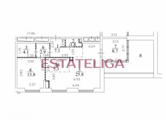 Продается квартира со свободной планировкой, 88 м2, Москва, улица Академика Королёва, 21, метро Фонвизинская