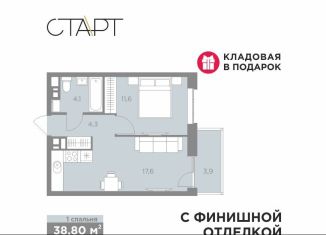 Продается 2-ком. квартира, 38.8 м2, Пермь, Дзержинский район, улица Сергея Есенина, 22