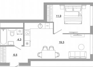 Продается 1-комнатная квартира, 41.9 м2, Екатеринбург