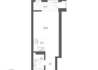 Продается квартира студия, 30.1 м2, Новосибирск, Заельцовский район