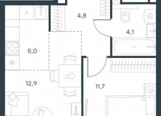 1-комнатная квартира на продажу, 38.5 м2, Москва, метро Мичуринский проспект