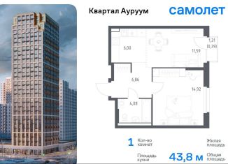 Продаю 1-ком. квартиру, 43.8 м2, Екатеринбург, Кировский район