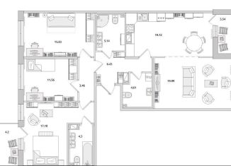 Продажа 4-комнатной квартиры, 108 м2, Санкт-Петербург, Белоостровская улица, 12, метро Выборгская