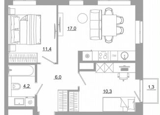 Продажа 2-ком. квартиры, 50.3 м2, Екатеринбург