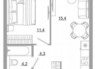 Продается 1-комнатная квартира, 35.4 м2, Екатеринбург