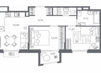 Продаю 2-комнатную квартиру, 58.5 м2, Санкт-Петербург, Калининский район