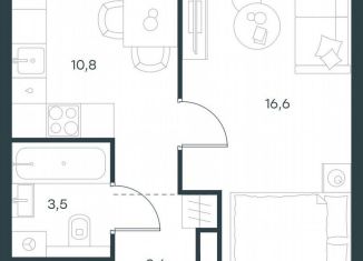 Продается 1-ком. квартира, 33.5 м2, Москва, район Очаково-Матвеевское