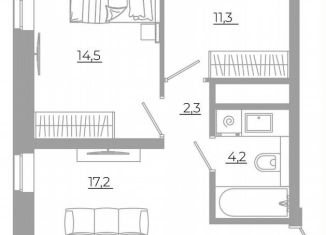 Продается 2-комнатная квартира, 55 м2, Екатеринбург, Чкаловский район