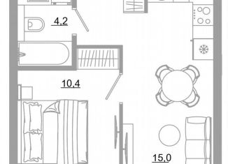 Продам 1-ком. квартиру, 34.1 м2, Екатеринбург, метро Ботаническая