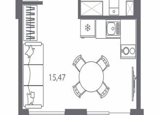 Продам квартиру студию, 23.8 м2, Санкт-Петербург, метро Лесная