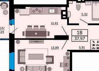 Продается однокомнатная квартира, 37.3 м2, Ростов-на-Дону, Пролетарский район, улица 23-я Линия, 54с4