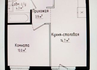 1-комнатная квартира на продажу, 33 м2, село Первомайский, ЖК Город Оружейников, жилой комплекс Город Оружейников, 22