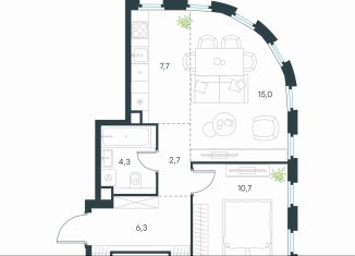 Продам 1-комнатную квартиру, 46.7 м2, Москва, метро Перово